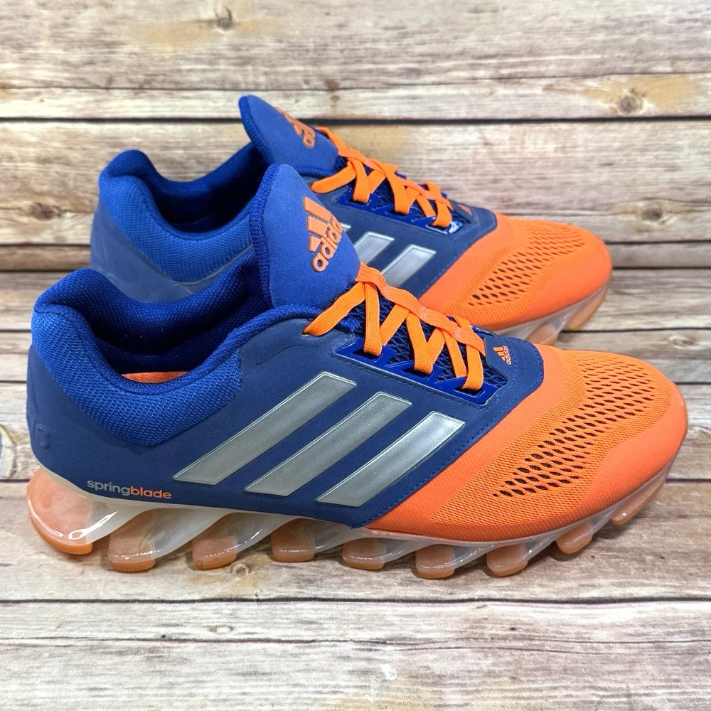 Adidas Mens Springblade Drive 2.0 Orange and Blue Running Sneakers Size 8